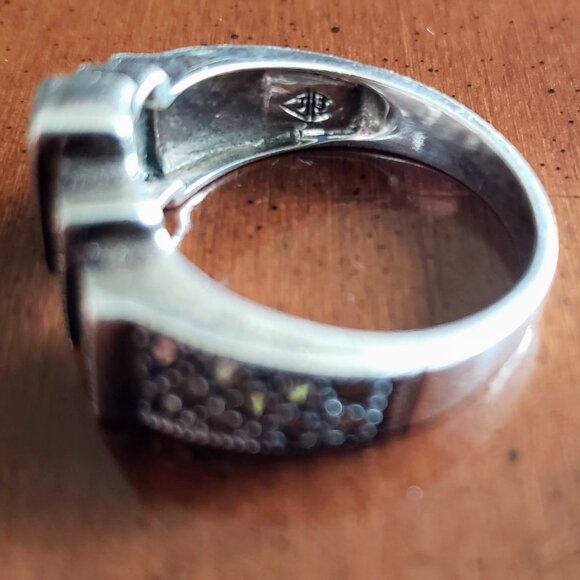 Judith Jack Vintage Art Deco Sterling Marcasite Ring - Picture 8 of 10